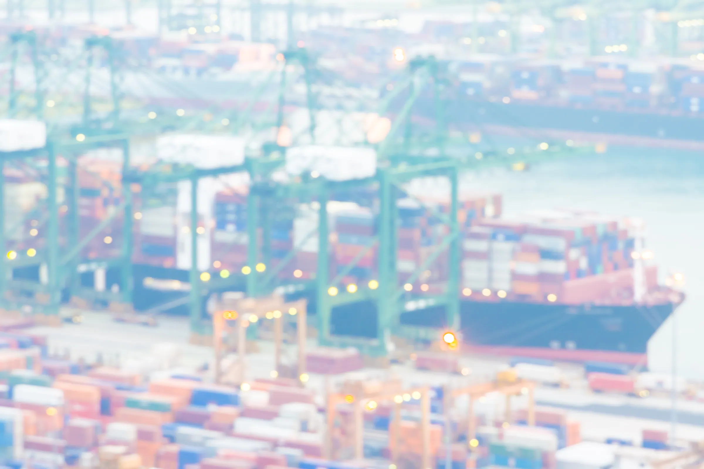 Container terminal in soft focus
